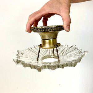 Antique Lightolier Sunburst Ceiling Light Fixture Circa 1925 - 1928